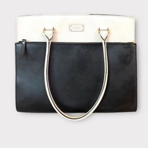 Kate Spade XL tote. Black and white. Excellent condition. Multiple pockets.